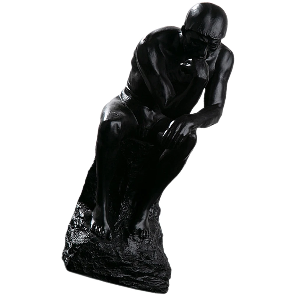 

Элегантная статуя из смолы, украшение для дома, офиса, рабочего стола, статуя мыслителя, фигурка, скульптура, легкий компактный подарок