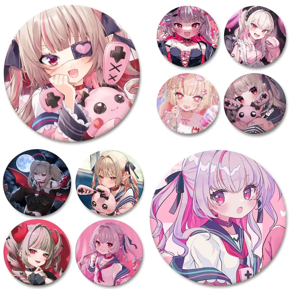 Anime Virtual Idol Makaino Ririmu Round Badge Lapel Pin Backpack Clothing Jewelry Accessories Gift Brooch