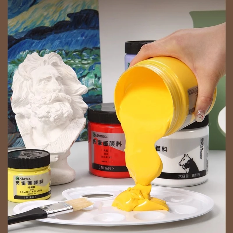 100/300/500ml Acrylic Paint Acrylic Pigment Waterproof Sunproof Not Easy To Fade for Wall Painting Hand-painted Graffiti