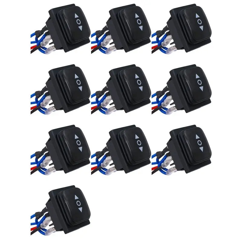 B27B 10X Momentary Polarity Reverse Switch Waterproof Control Motor Actuator 6 Pin 3 Position Rocker Toggle Switch