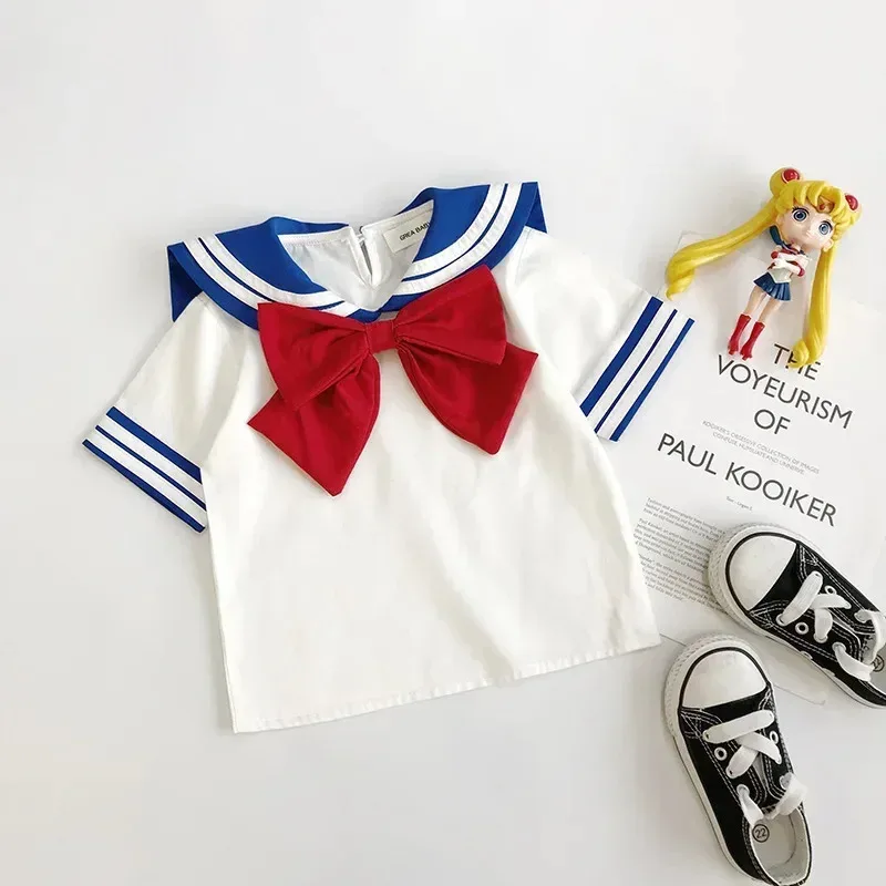 أنيمي بحار القمر تأثيري للفتيات دعوى الاطفال أزياء الهالوين Chibiusa التنانير الصيف G875