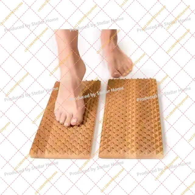 Wooden Square Acupressure Board Foot Massage Board Portable Stretching Board Acupuncture Massage Acupoint