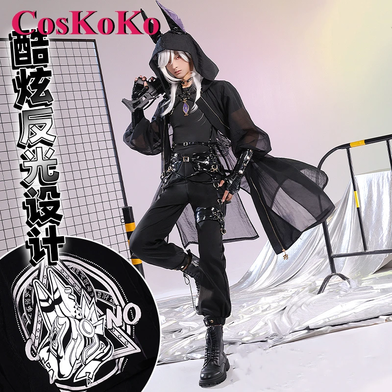 CosKoKo-Genshin Impact Cosplay Fantasia, Cyno, Jogo Anime, Sniper Killer, Uniforme bonito, Festa de Halloween, Roupas de RPG, Moda