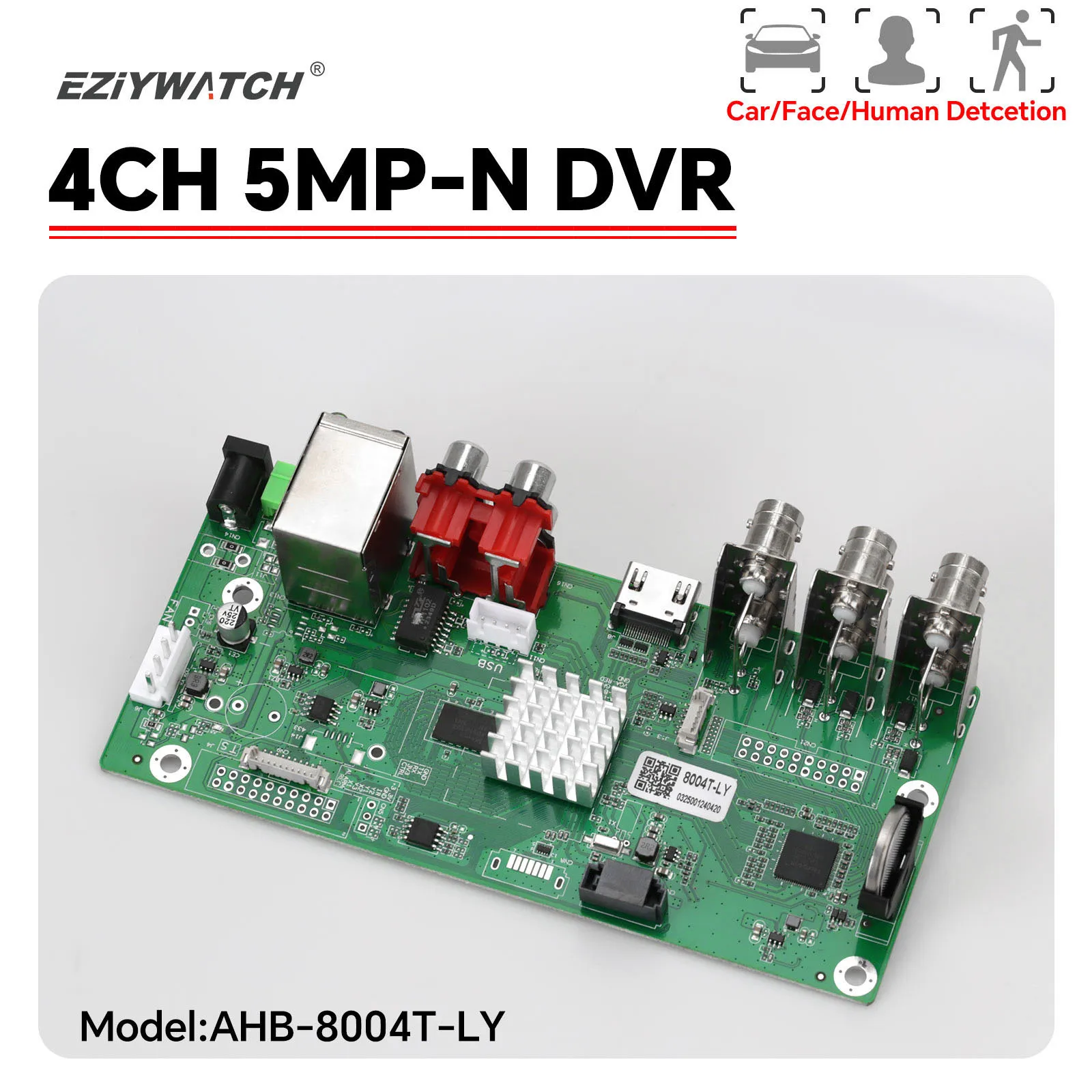 

5MP-N Ahd Dvr 4 Channel Face Recognition 4ch Dvr Board Monitor Cctv System Xvr Hvr Recorder for Video Surveillance Xmeye P2p vms