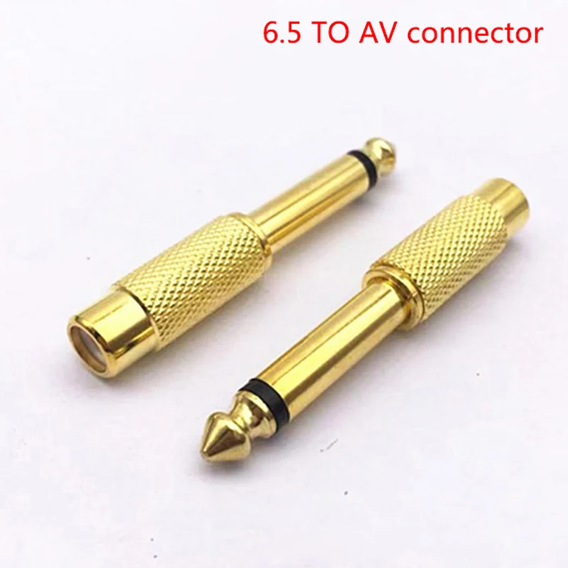 1Pc Gold Plated 6.35mm 1/4