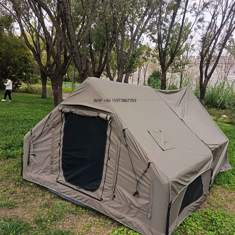 

Надувная палатка для кемпинга на открытом воздухе, 6,3 кв.м., автоматическая раскладная, семейная.