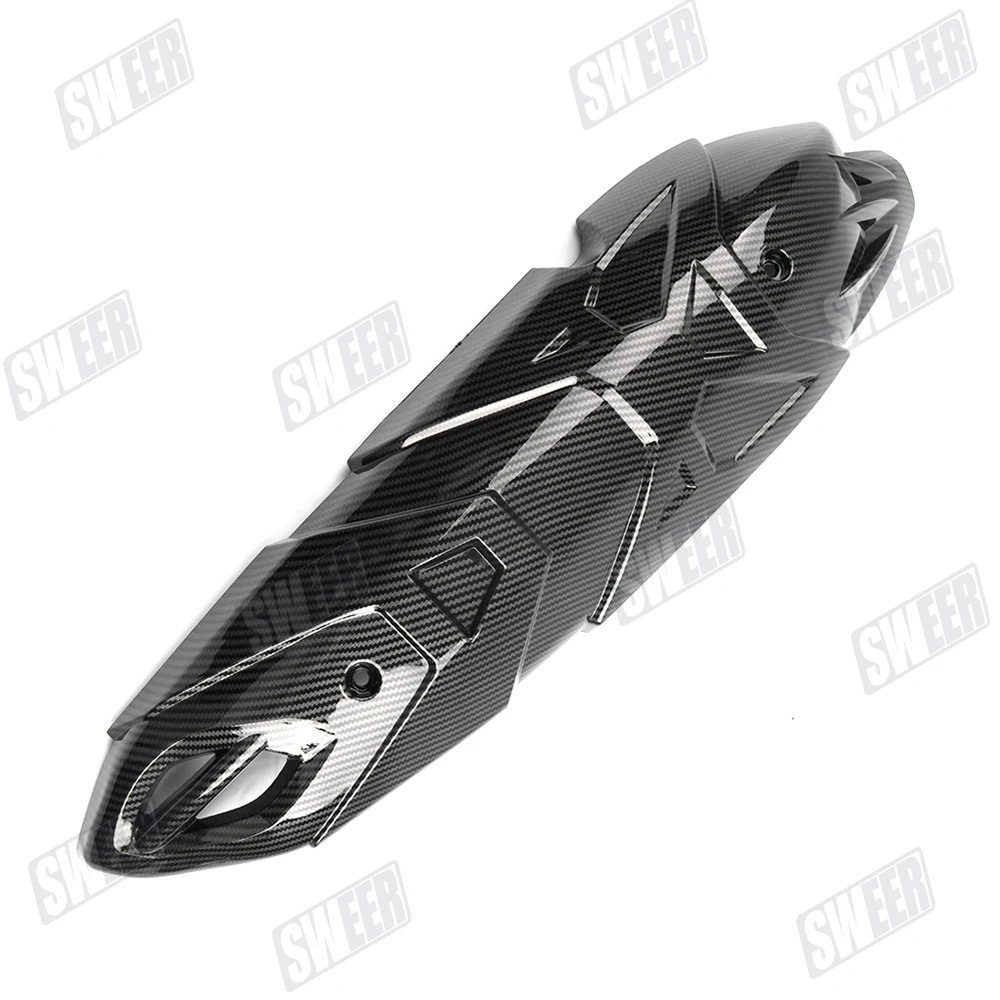 

Выхлопная труба мотоцикла из углеродного волокна, совместимая с Yamaha NMAX125 NMAX155 2020-2024, защита от ожогов, боковая крышка