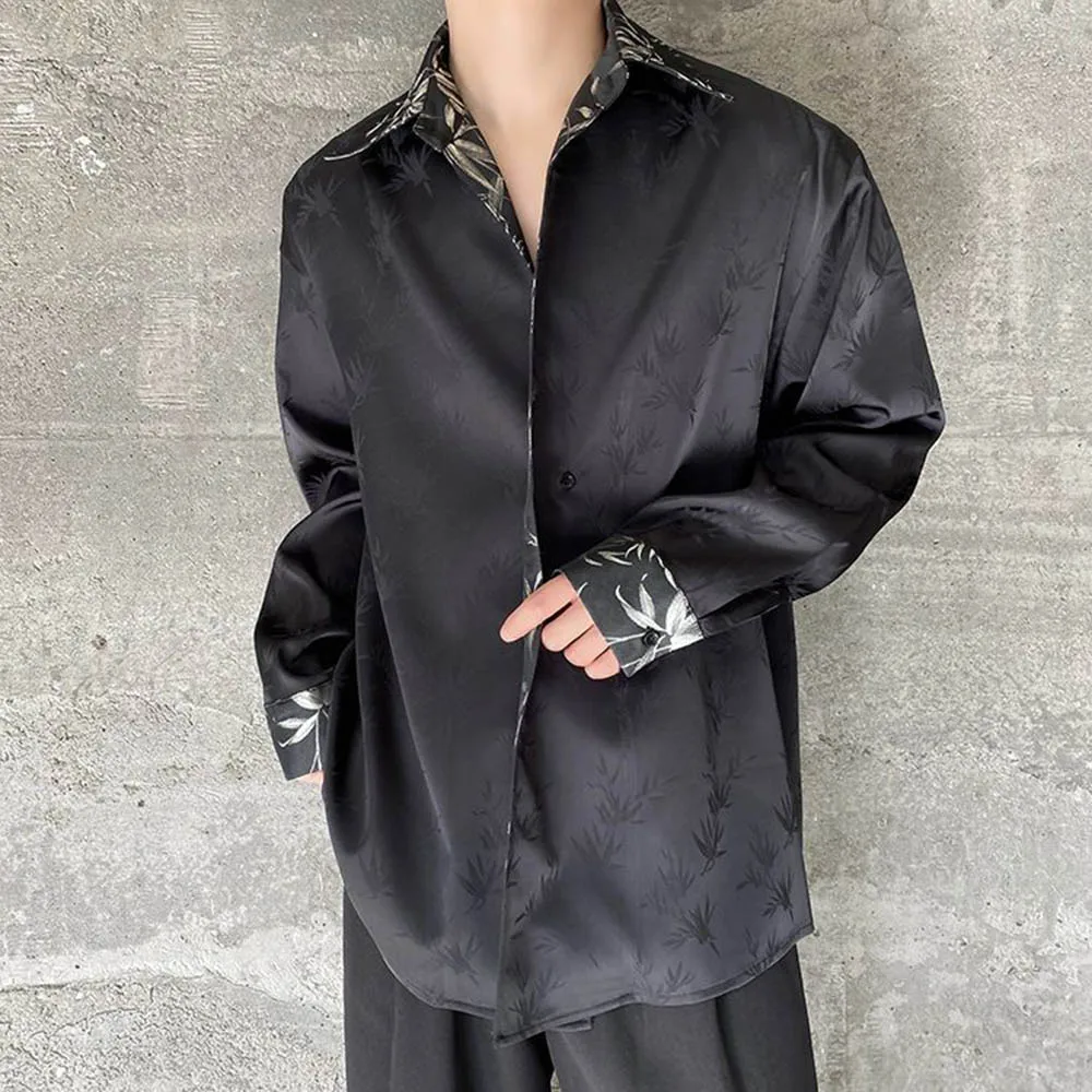 

Осенняя новая мужская лоскутная рубашка с длинными рукавами, легкая роскошная американская ретро-модная тенденция, свободные повседневные нишевые мужские топы High Street