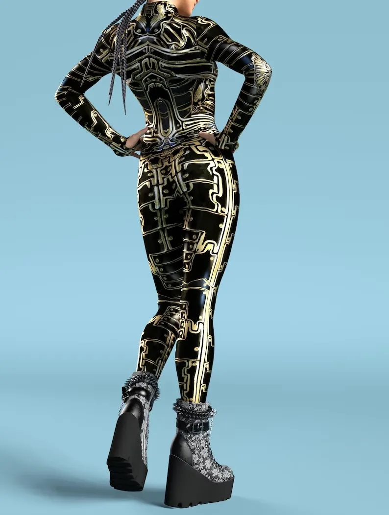 Damen Herren Muskel-Mensch Wüste Dazzle in Sieben Farben 3D-Druck Verkleidungs-Jumpsuit Halloween-Party Cosplay-Kostüme Outfit – Detail 36
