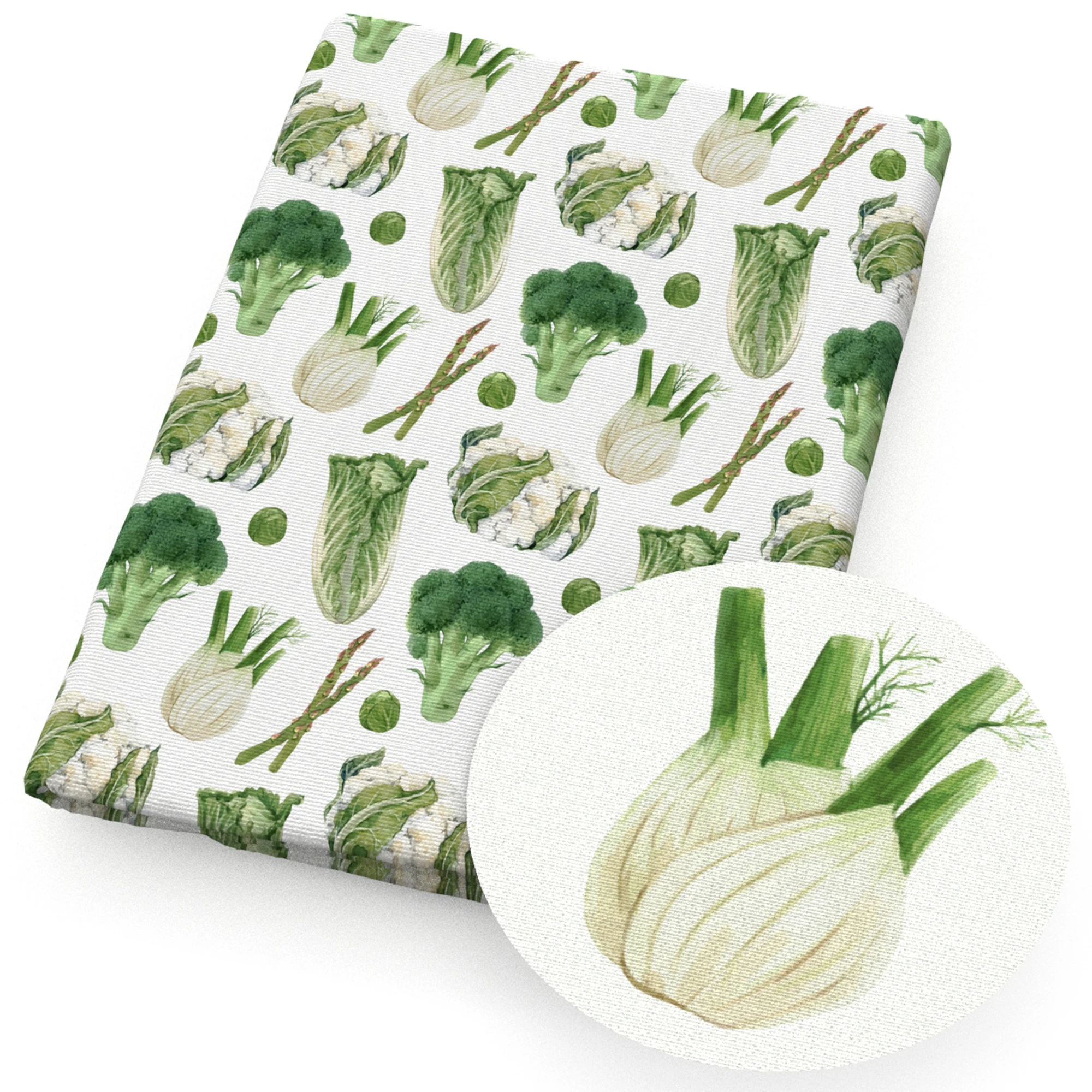 50*145cm Green Vegetables Printed Polyester Pure Cotton Material Patchwork Tissue Sewing Quilting Fabrics Needlework Cloth