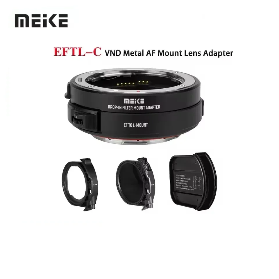 Meike MK-EFTL-C Auto Focus Drop-in Filter Mount Adapter Lens Converter for Canon EF Lenses to L Cameras with Variable ND
