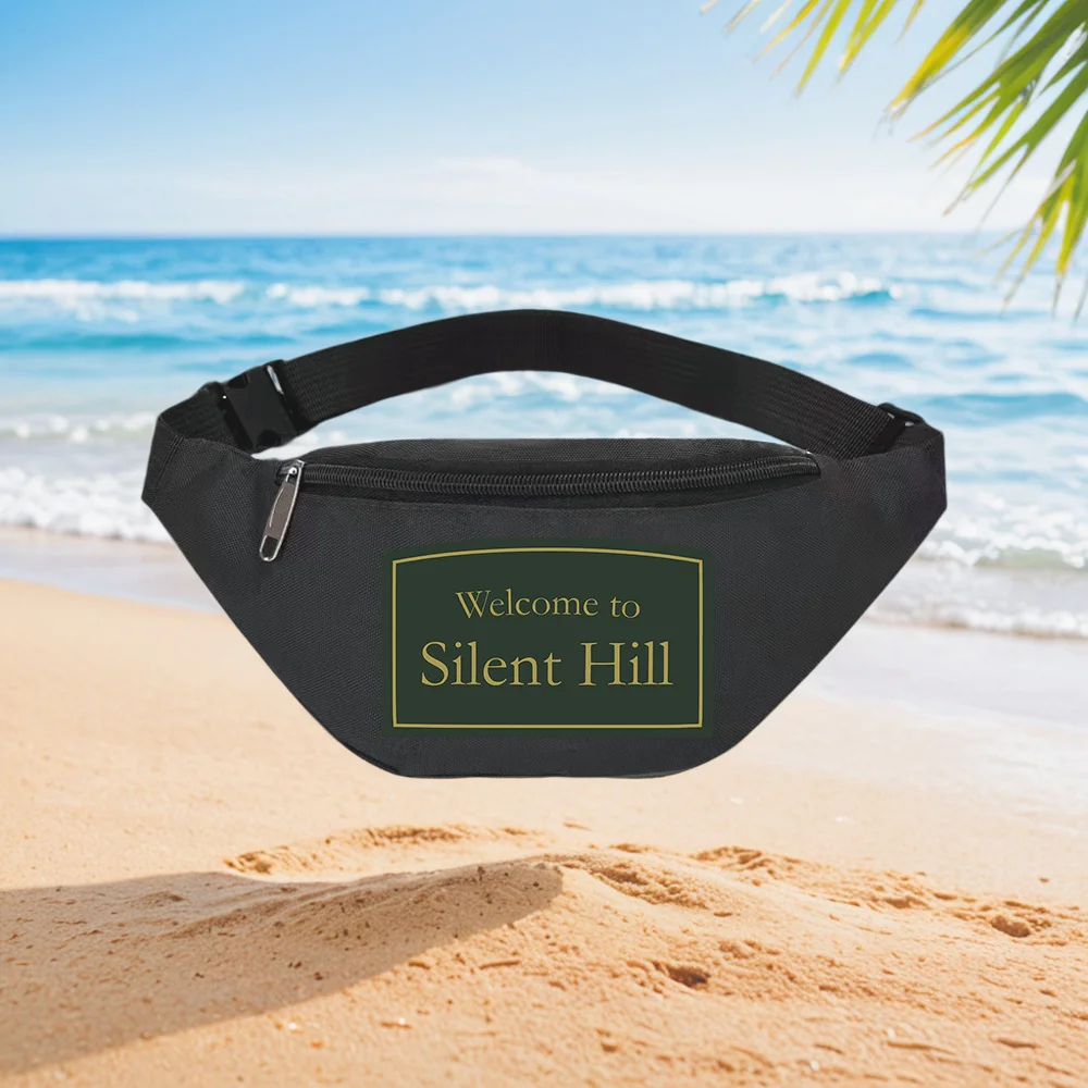 

Welcome to Silent Hill Sign Waist Backpack Crossbody Chest Bag Street Casual Sporty Fashionable Simple Unique Printed Design