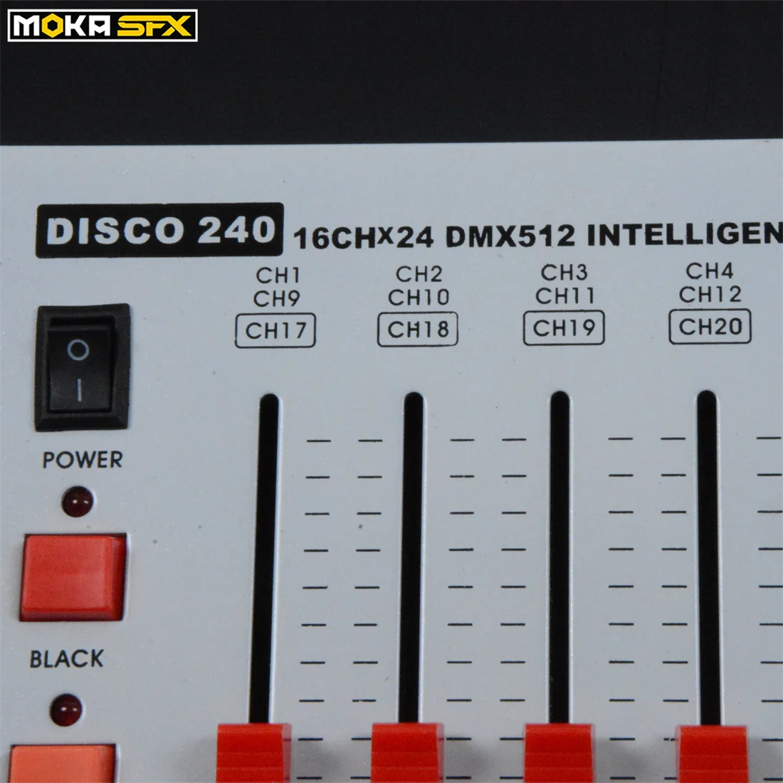 Imagem -03 - Moka Disco 240 Dmx Scanner Console de Controle sem Fio Dmx 240 Controlador para Equipamentos Profissionais Iluminação Palco Controlador dj