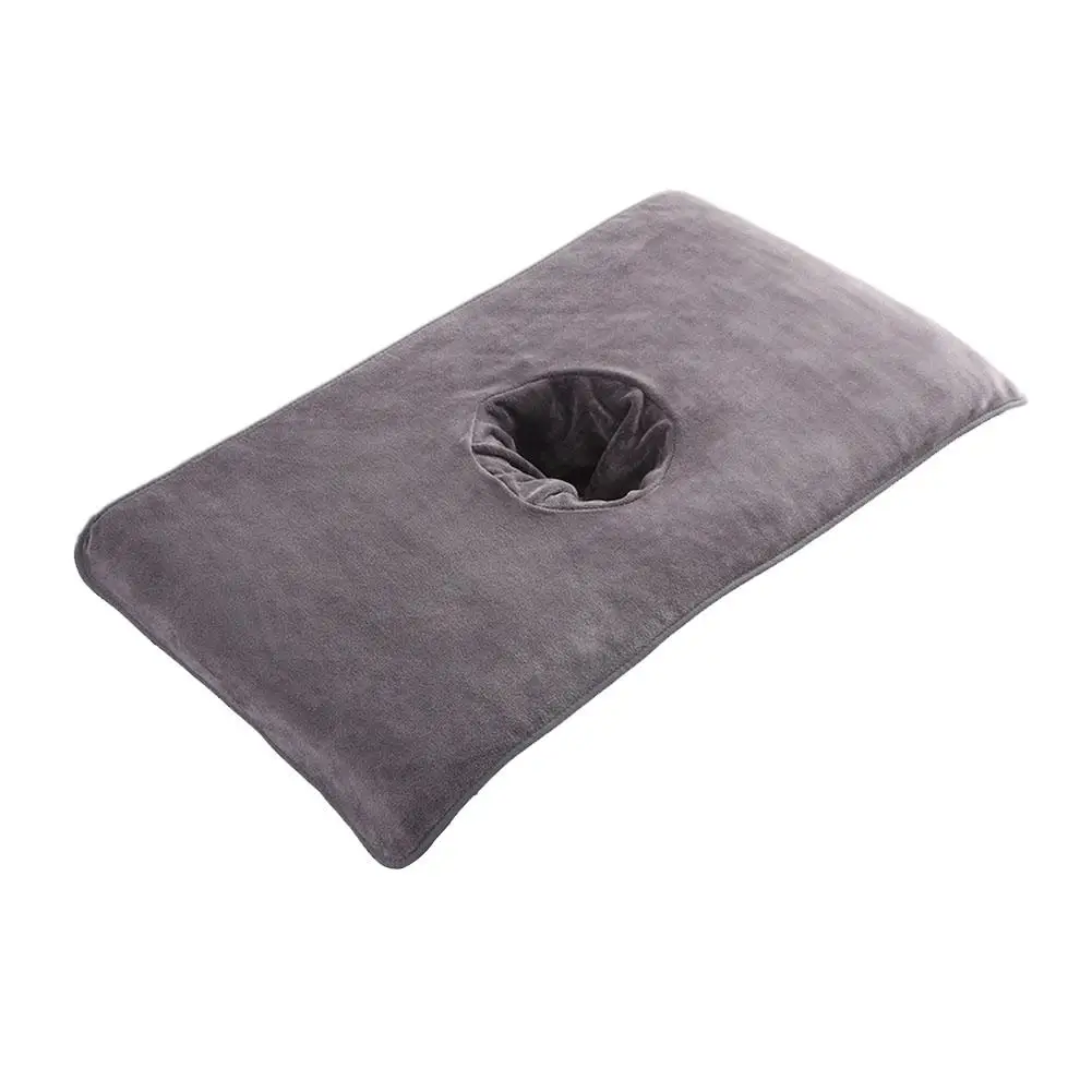 Mesa de masaje de SPA de belleza gruesa, toalla facial con agujero, Bandana de cama para Hospital, Hotel, salón de belleza, 40x80cm, G5E6