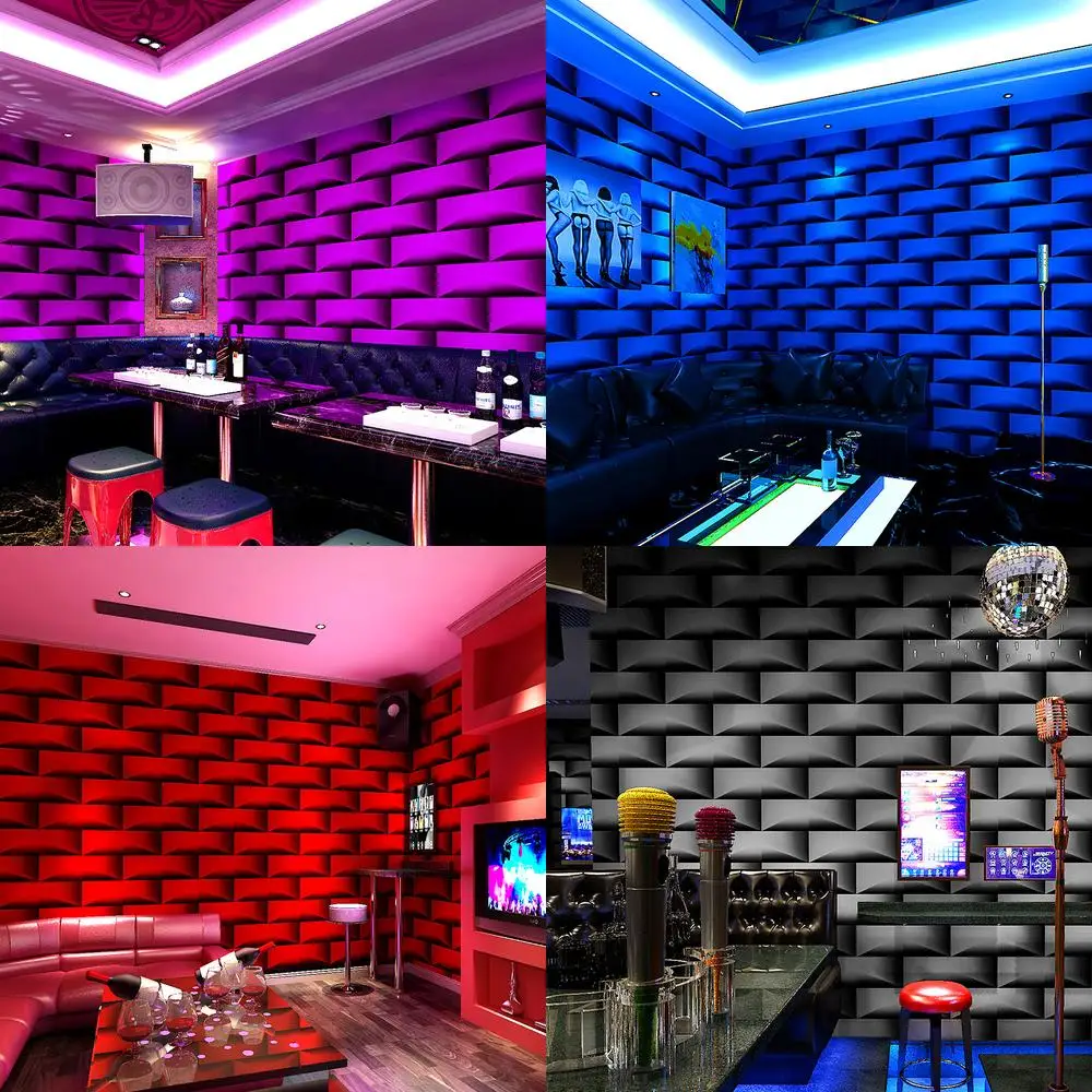 

KTV Wallpaper 3D Holographic Reflective Wall Covering for Bar Themed Private Rooms Cool Background Decor