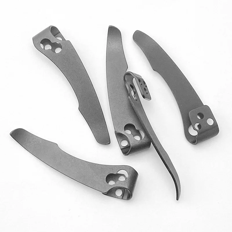 Imagem -03 - Titanium Alloy Material Folding Knife Pocket Clip Back Clamp para Coldsteel Facas Faça Você Mesmo Peças Acessórios Deep Carry 1pc