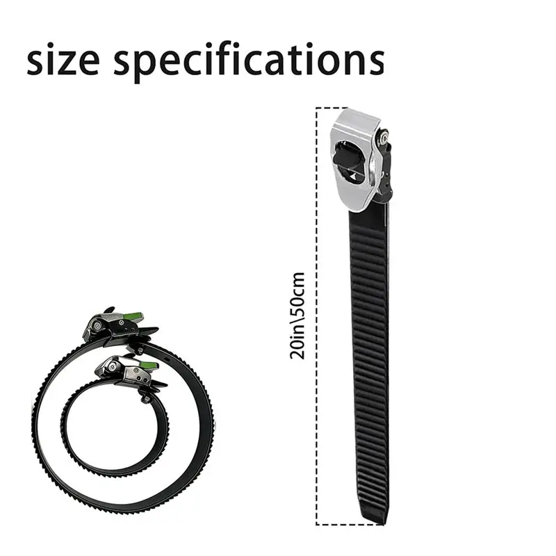 KYCOR-8Pcs 20 Inch Heavy Duty Reusable Ratcheting Cable Ties With Stainless Steel Buckle, Adjustable Locking Straps