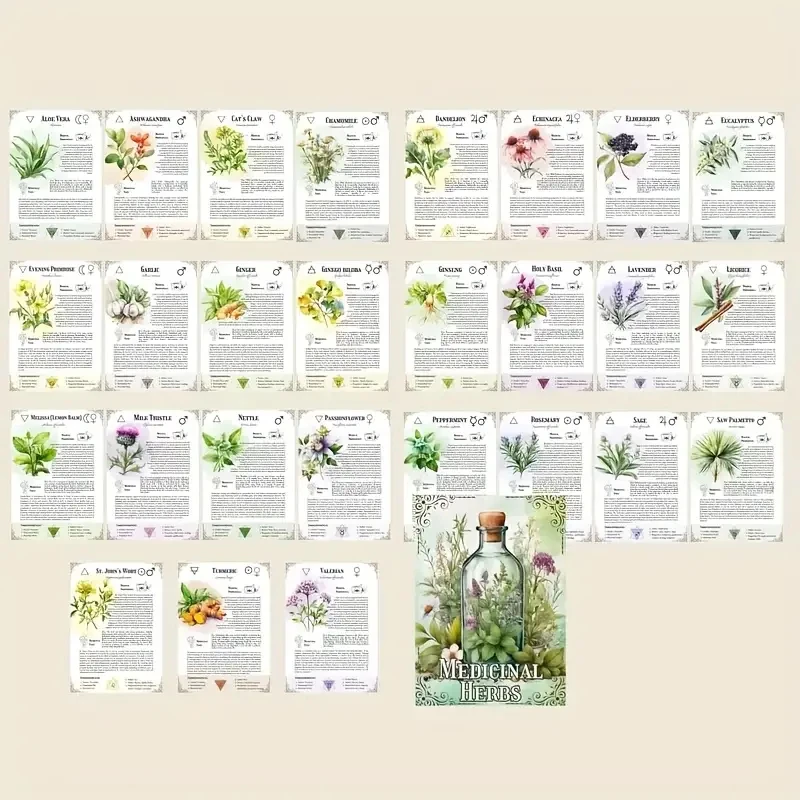 Livro de guia de feitiço Herbal Grimoire 27 feitiços para sorte, cura, proteção, amuletos e muito mais! Presentes de Bruxaria para Iniciantes