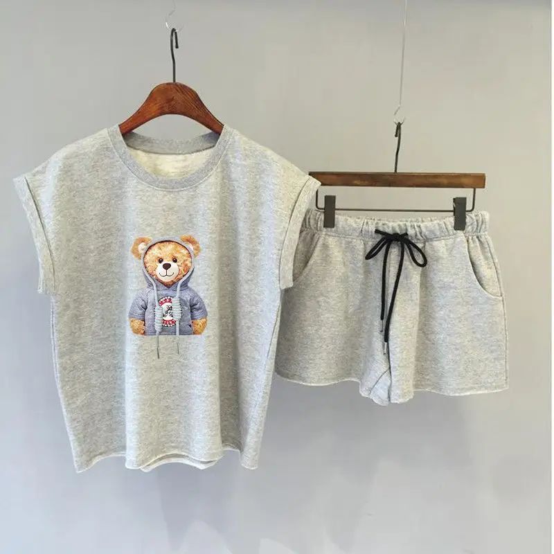 

Fashionable Casual Women's Two-Piece Set Slimming T-Shirt Wide Leg Pants Summer 2026 Stylish Sporty Ensemble round Neck Sleev...