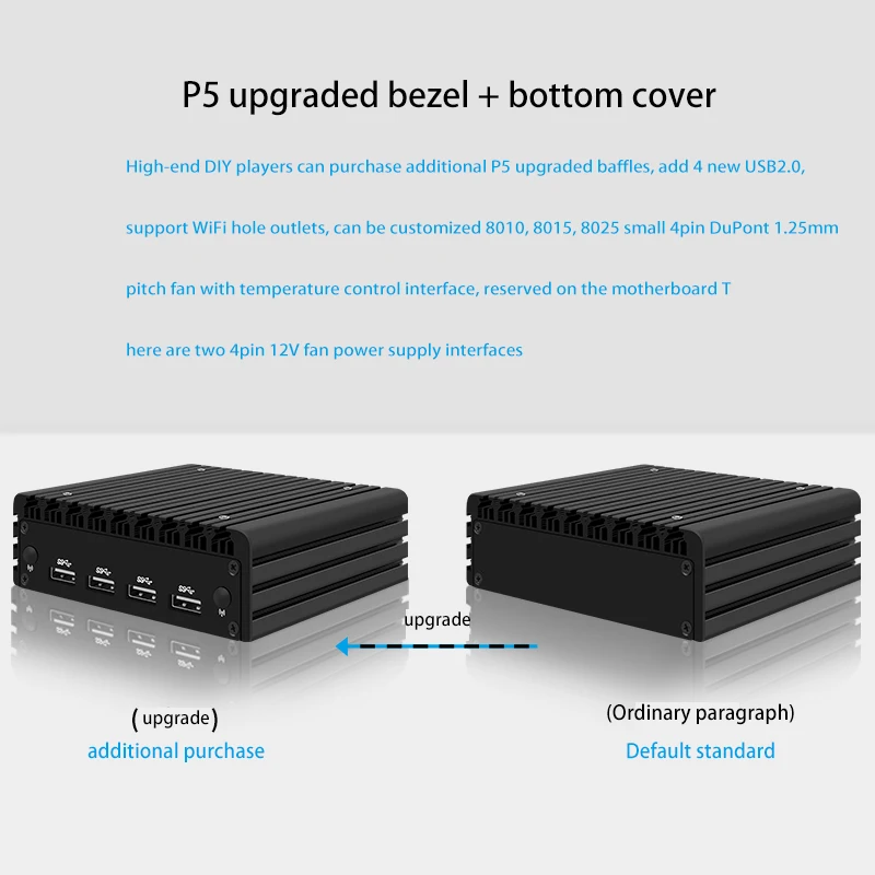 Imagem -04 - Mini Fanless pc Firewall Router Servidor Proxmox X86 p5 12th Gen Intel N305 Ddr5 4800mhz 2x I226-v 2.5g Lan Hdmi2.1 Servidor Proxmox