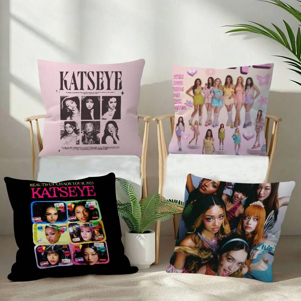 Immagine 3: Fodera per cuscino Kpop Hot Girl K-KATSEYE per camera da letto e divano del soggiorno, fodera decorativa per cuscino