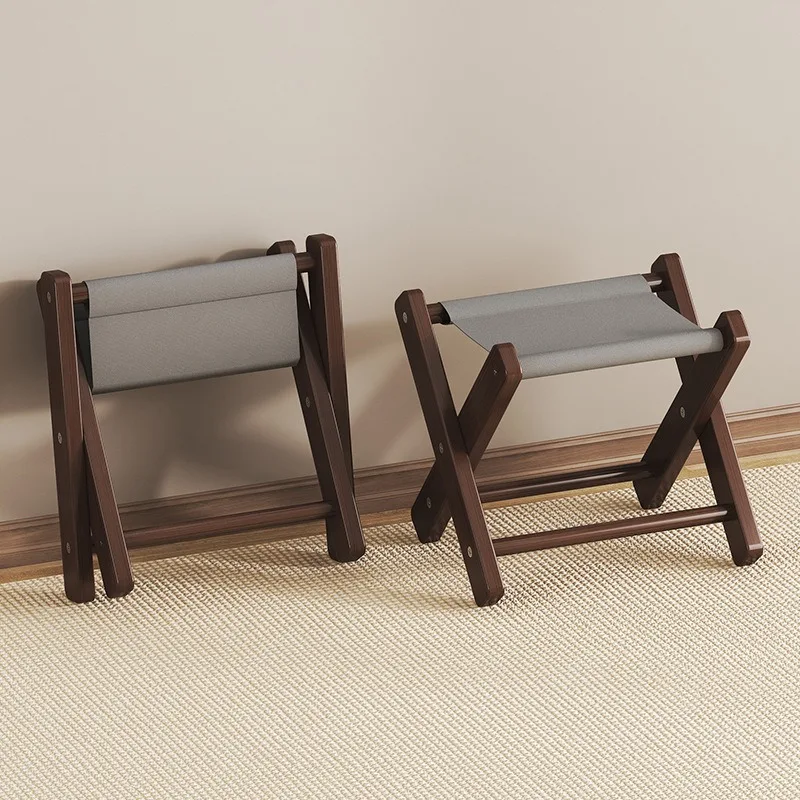 Portable Folding Stool Multi-Functional Bamboo Wood  Chair Oxford Cloth Waterproof Breathable Seat for Outdoor Camping