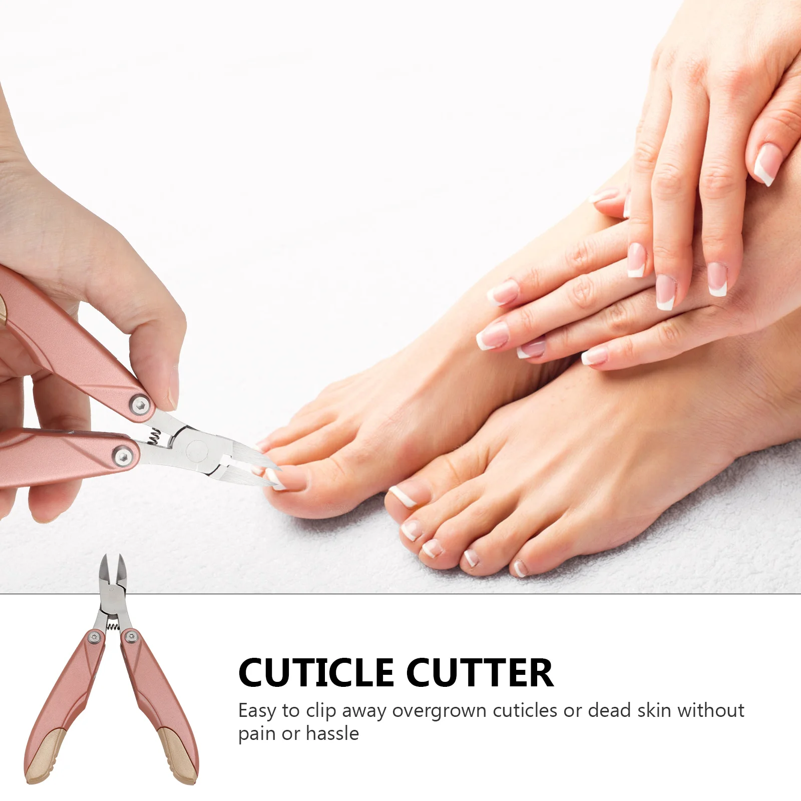 

1Pc Professional Stainless Steel Cuticle Cutter Cuticle Nipper Beauty Tool Portable Manicure Nipper for Fingernails Toenails (