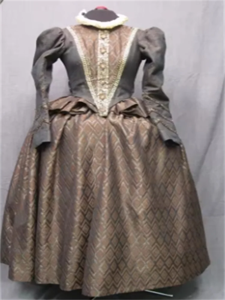 

Medieval Tudor Queen Bustle Dress Women's Civil war Gothic Dress Victorian Fancy Evening Gown Dress