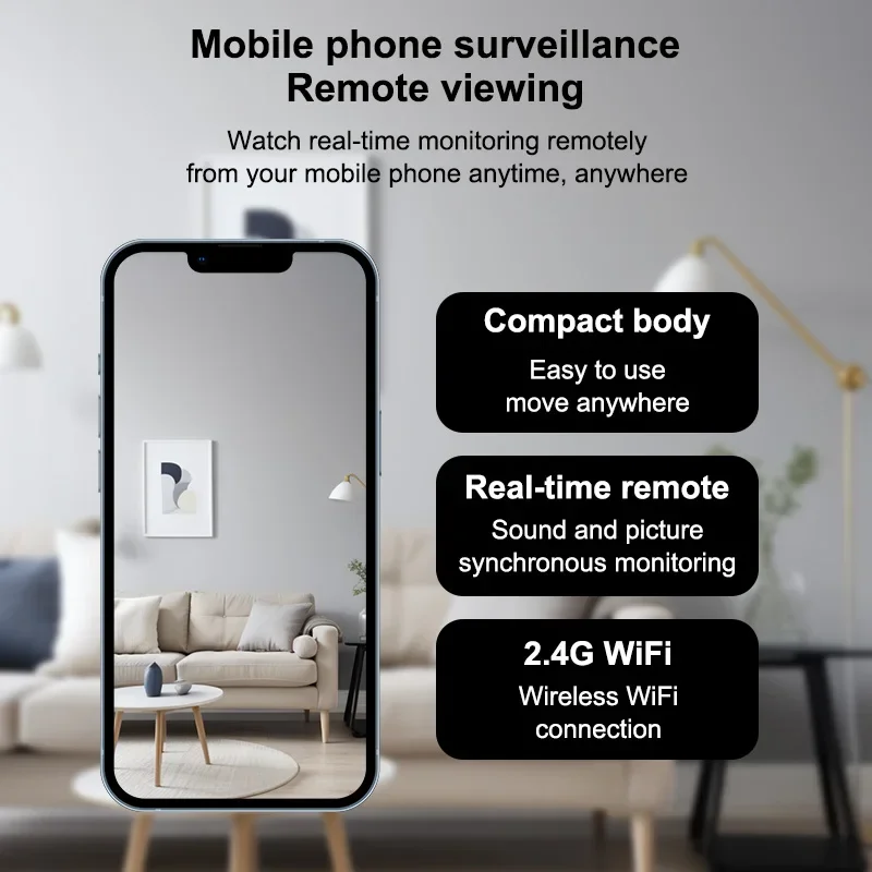 كاميرا أمان WiFi، تطبيق صغير، رؤية ليلية شفافة، خفيفة الوزن، محمولة، كاميرات ممتازة، كشف الحركة، كاميرا مراقبة لاسلكية