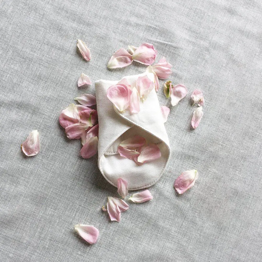 

2 Pcs Reusable Pad for Women Fabric Menstrual Pads Cotton Towels Portable Sanitary Cloth Period Daily