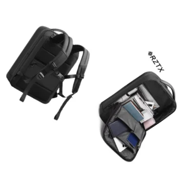 Men's Large Capacity Waterproof Laptop Backpack Logo Simple Design for Business Travel Oxford Polyester