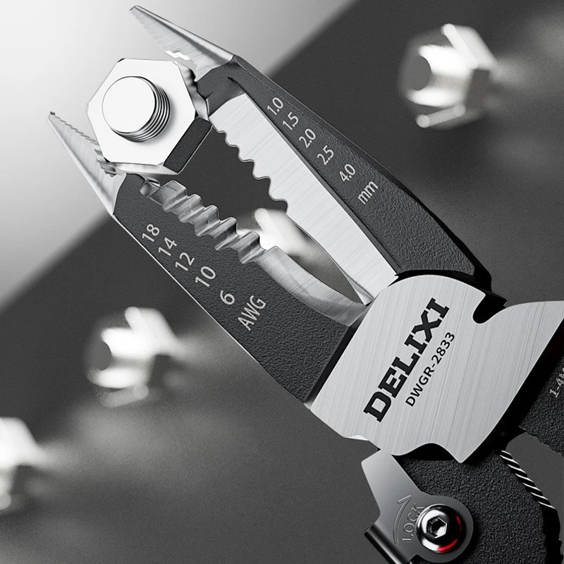 9 IN 1 Multi-Function Needle Nose  Pliers Electrician Special Tool Stripper Pliers Terminal Crimping Hand Tools