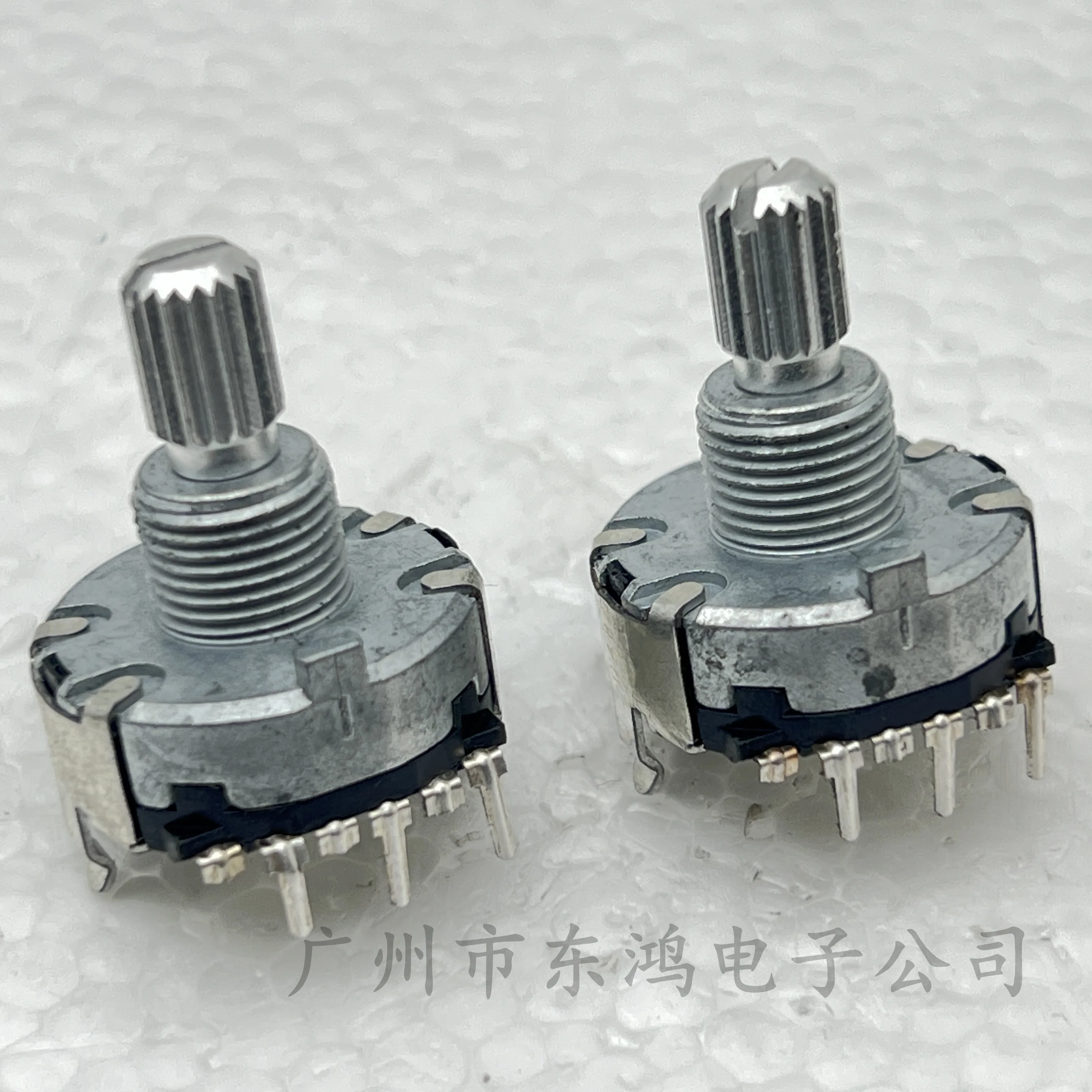1 PCS EC20 metal shaft type Potentiometer 5 positioning rotation 4 lower shaft length 17mm resistance 10k