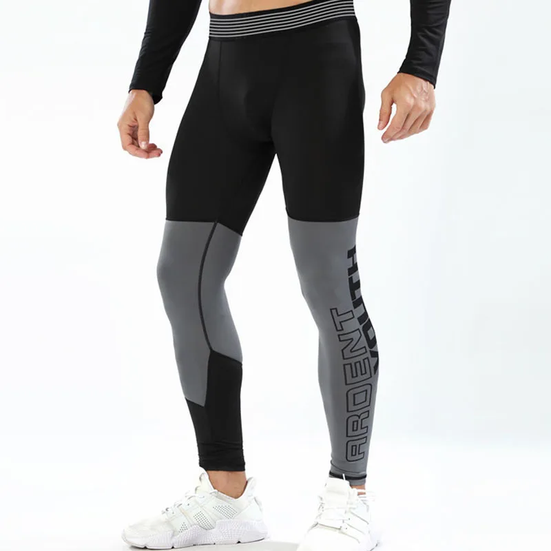 Mens Tight Pants Gym Compression Quick Dry Sportswear Running Tights Fitness Sports Leggings High Stretch Men Trousers MY804
