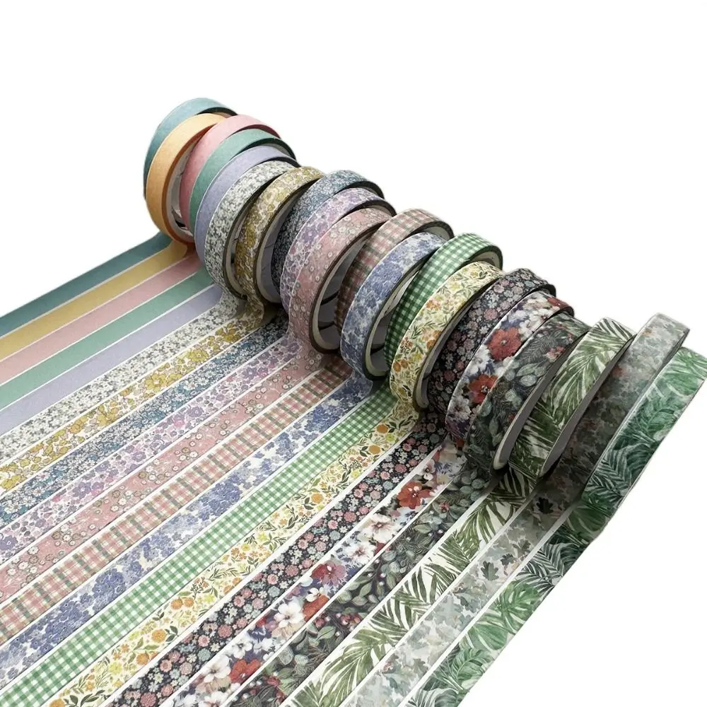 

Vintage 20 Rolls Washi Tape Set Adhesive Multi-Pattern Masking Tapes DIY Journals Crafts Making Scrapbooking Tape Students