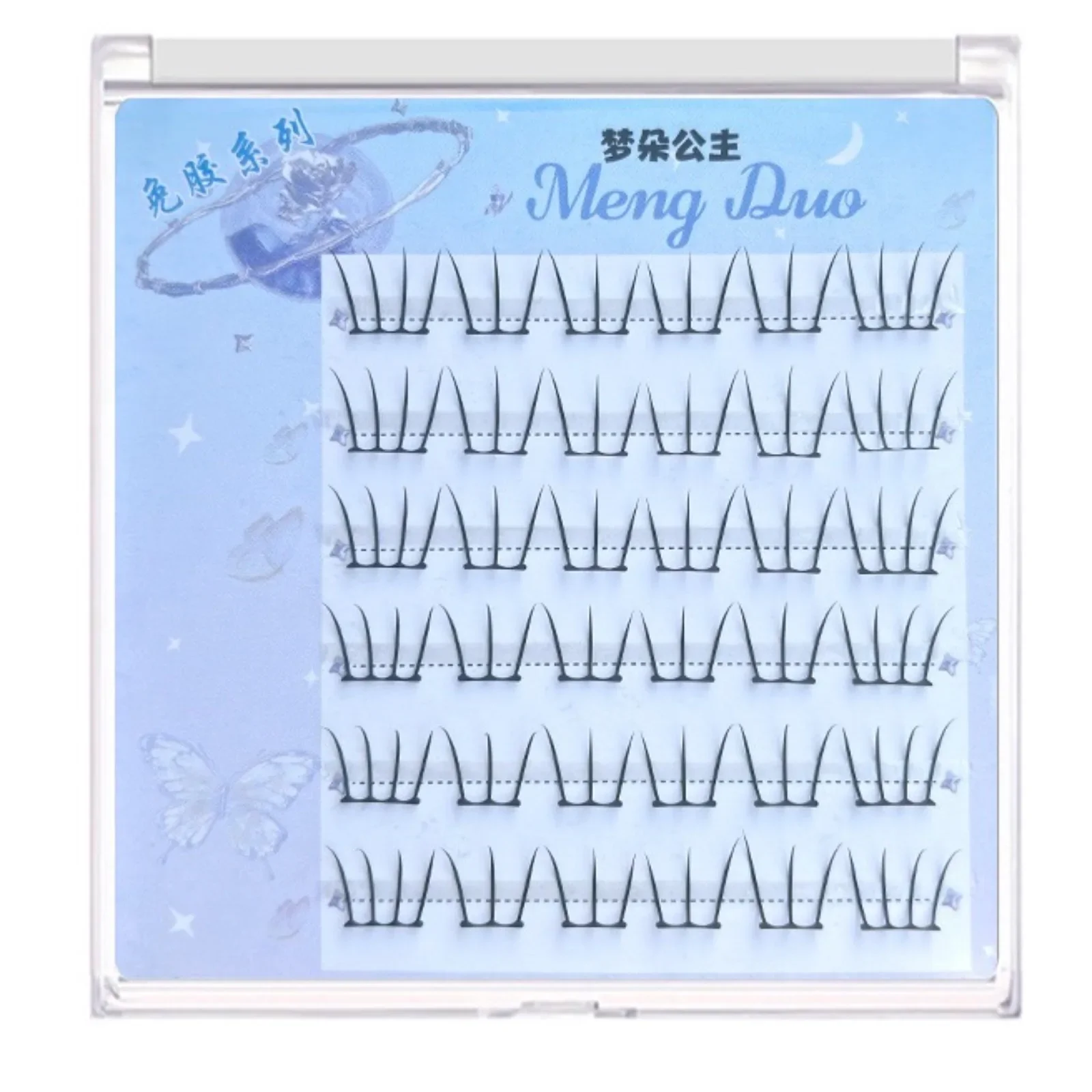 رموش صناعية ذاتية اللصق يمكنك صنعها بنفسك لا حاجة للغراء رموش عنقودية منفوشة على الموضة الكورية تمديد رموش مانغا للمكياج اليومي