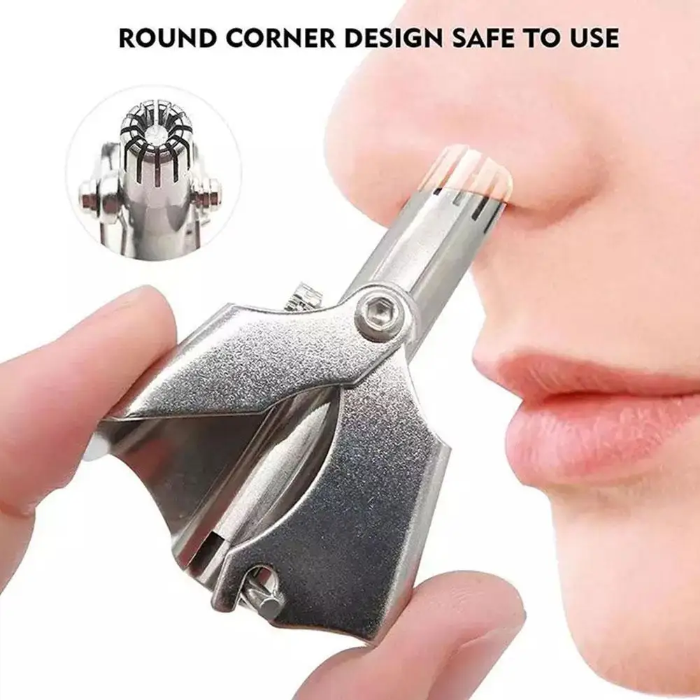 

1pcs Nose Trimmer for Men Stainless Steel Trimmer for Nose Razor Shaver Washable Portable Nose Ear Hair Trimmer