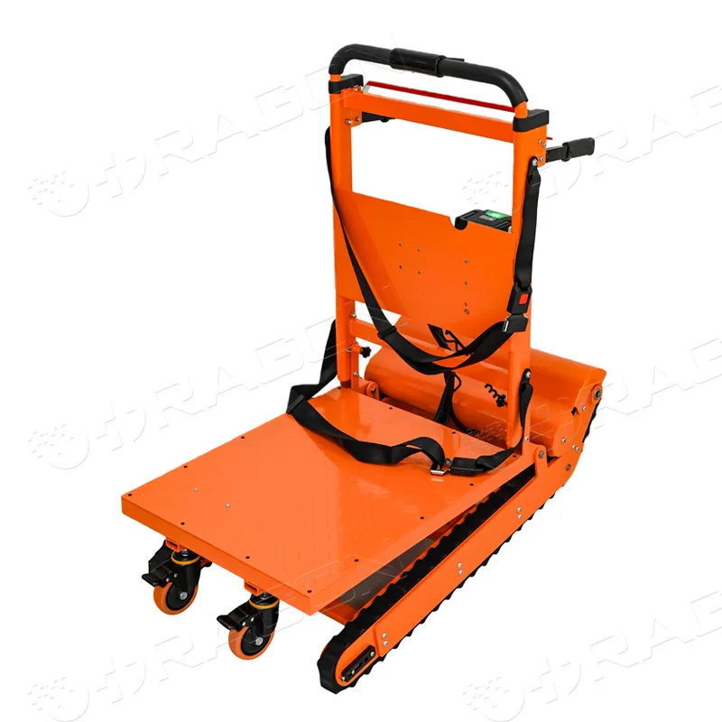 The new crawler electric climbing machine automatically adjusts the angle up and down the stairs