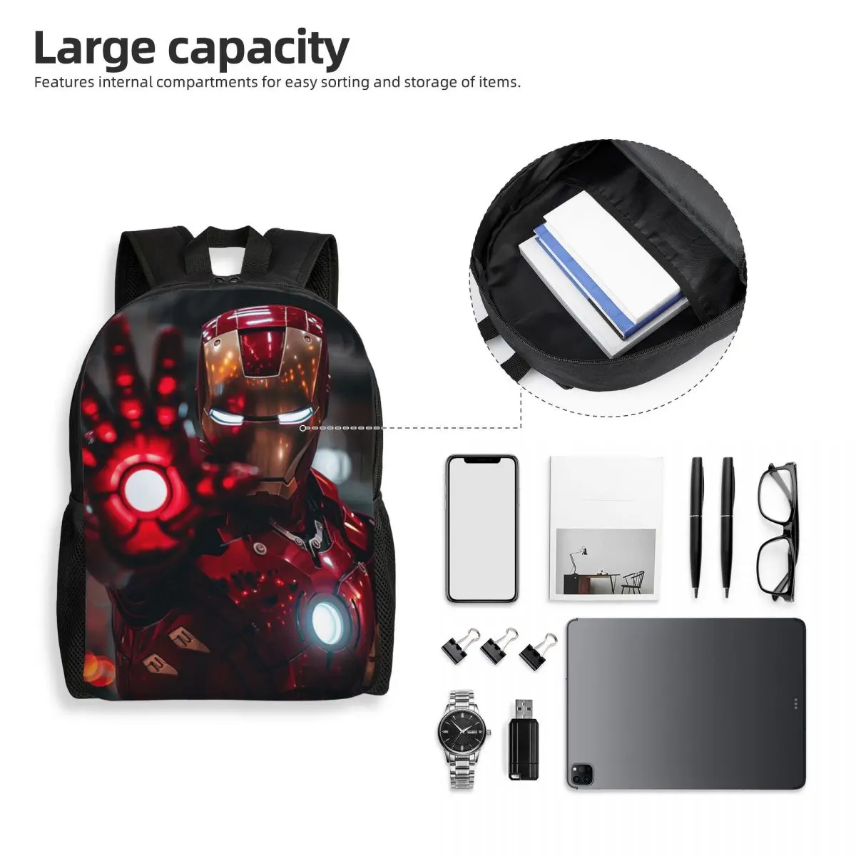 Movie Super Hero Iron Man Little Kid Backpack for Boys Girls Toddler Lovely Kindergarten Backpacks School Bags