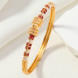 1 Middle Eastern Saudi Arabian Red Tie Totem Women's Fine Circle Buckle Open Bracelet