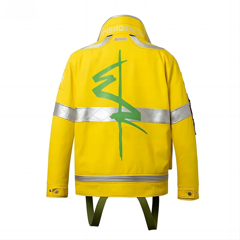 Disfraces de Cosplay de David Martinez para hombre, abrigo luminoso amarillo, Anime CYBERPUNK, EDGERUNNERS, juego de rol, chaquetas de fiesta de Halloween