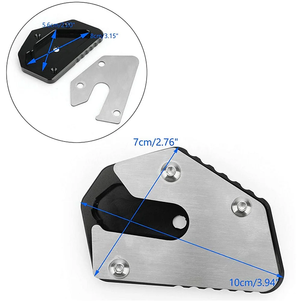 Motorcycle Side Stand Pad Plate Kickstand Enlarger Support Extension for SUZUKI V-STROM 650 DL650 V-STROM 650XT