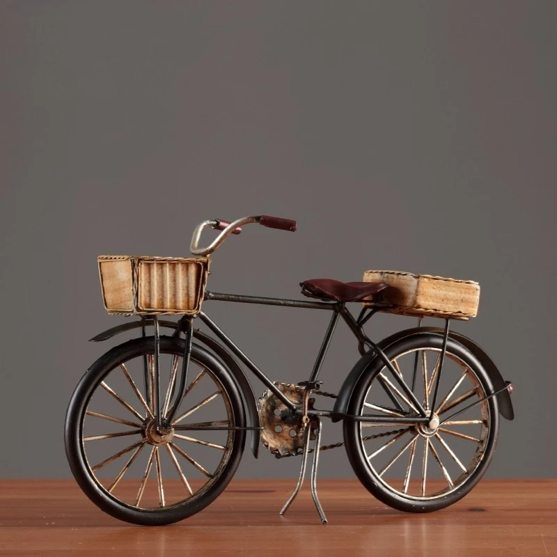 

Vintage Bicycle Wall Art，Distressed Ironwork Decor,TV Cabinet&Bar Shelf Styling Props,Rustic Photography Backdrop for Home