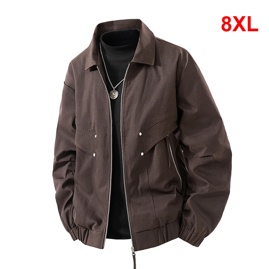 

8XL Plus Size Jacket Men Fashion Casual Jacket Coat Male Spring Autumn Cargo Jacket Big Size 8XL