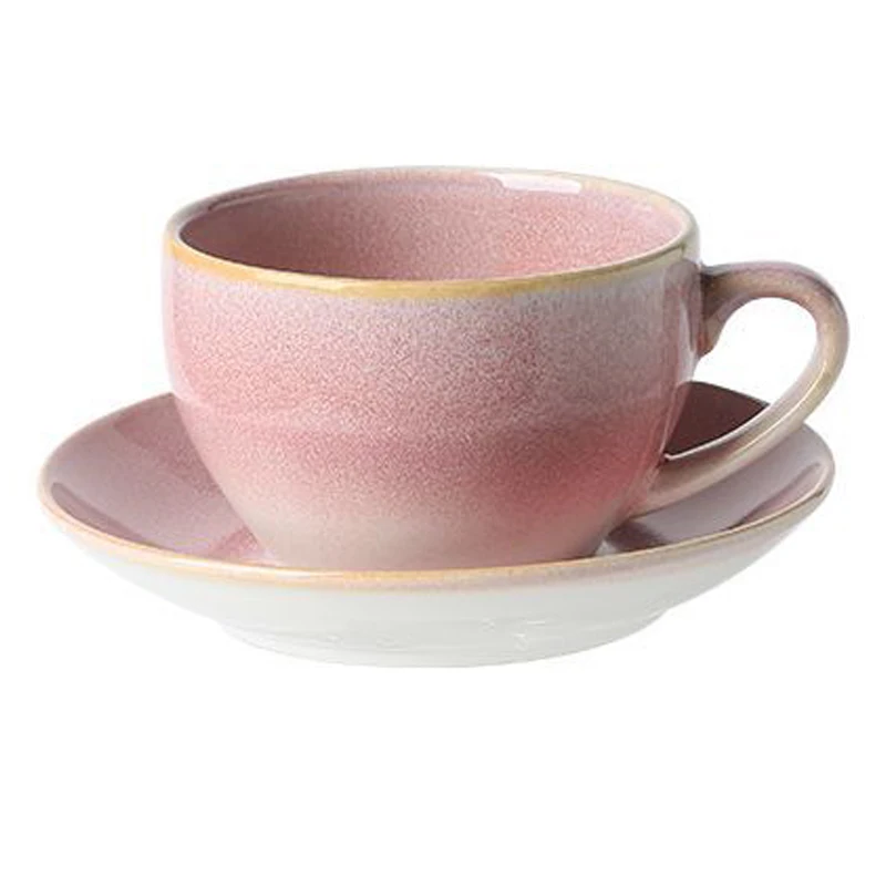 220ml Bone China Coffee Cup And Saucer Funny Fashion Design Japanese-style Coffee Mug Cafe Espresso Cup image 2
