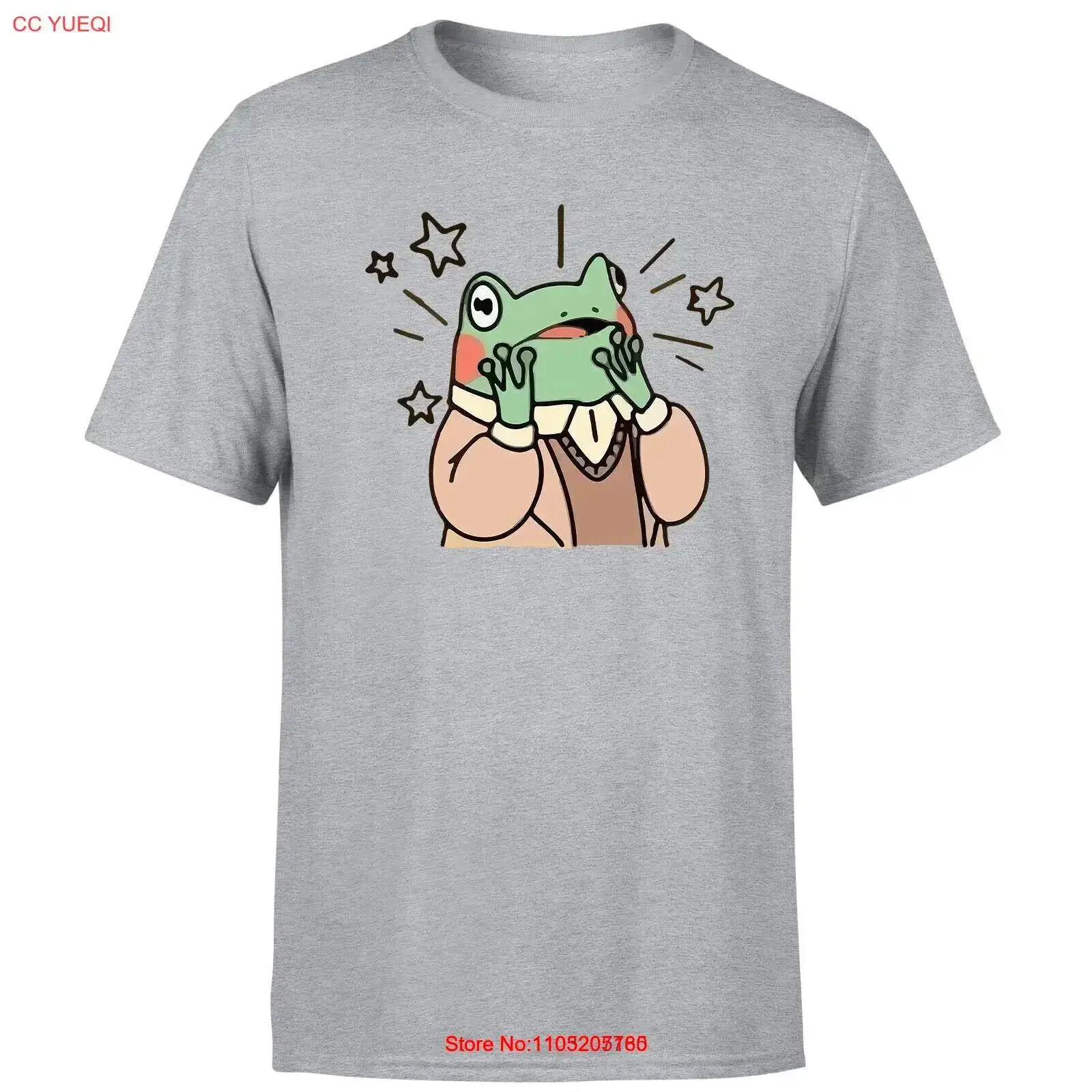 Cute Frog T Shirt Funny Top vintage Washed graphic Soft Unisex Stretched Breathable streetwear homme Casual Versatile fashion