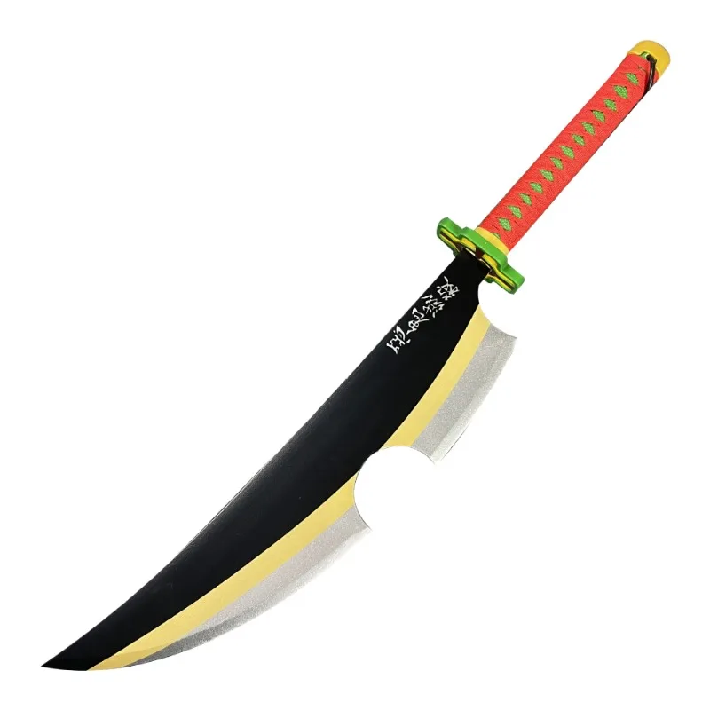 79 cm/31.01in Demon Slayer Legno Katana Spada Anime Periferiche Arma Puntelli Modello Cosplay Regali Artigianato Da Collezione Giocattoli All'aperto