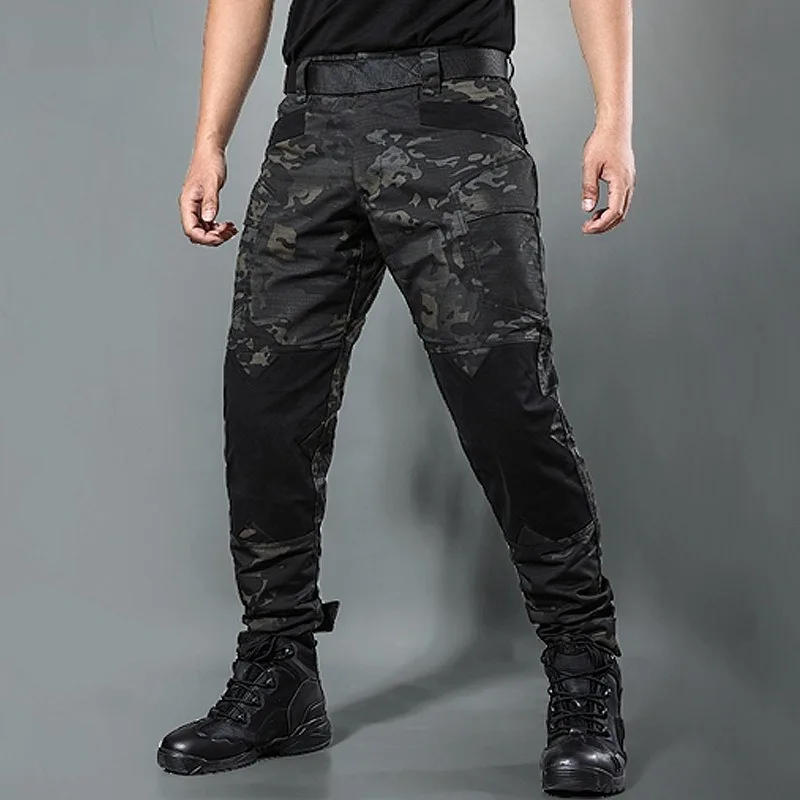 Outdoor Clothing Tactical Pants Men Loose Multi-pocket Training Workwear Spring and Autumn Multi-pocket Camouflage Cross-border