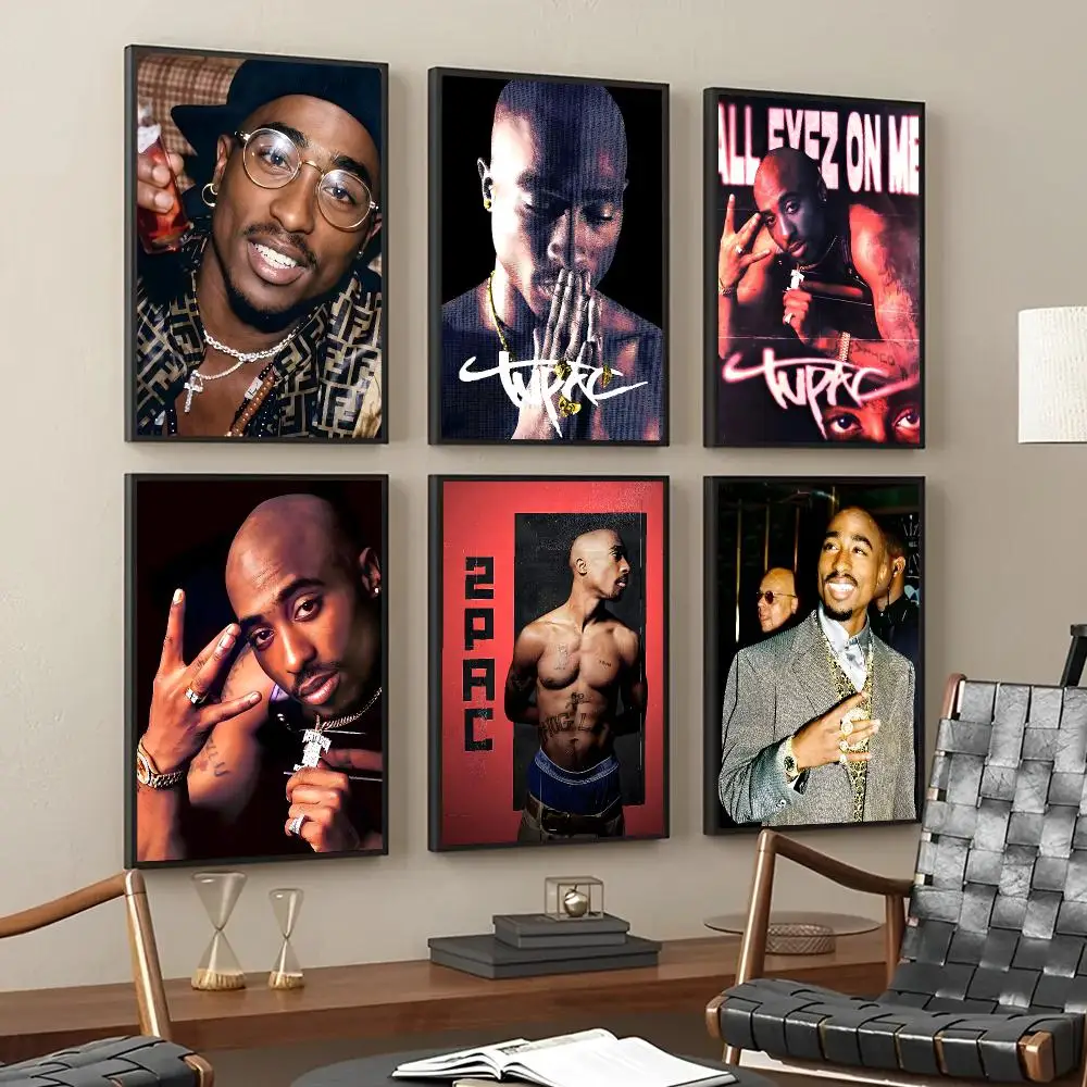 Tupac Amaru Shakur Poster Self Adhesive Sticker Home Bedroom Living Room Game Room Decoration