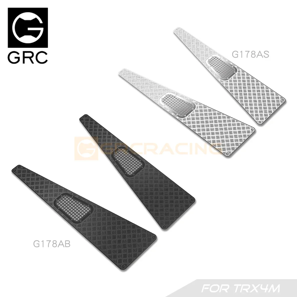 TRX4M Metal Side Step Non-slip Engine Hood Trim Accessories for 1/18 RC Crawler Car Traxxas TRX4-M Defender Bronco Upgrade Parts